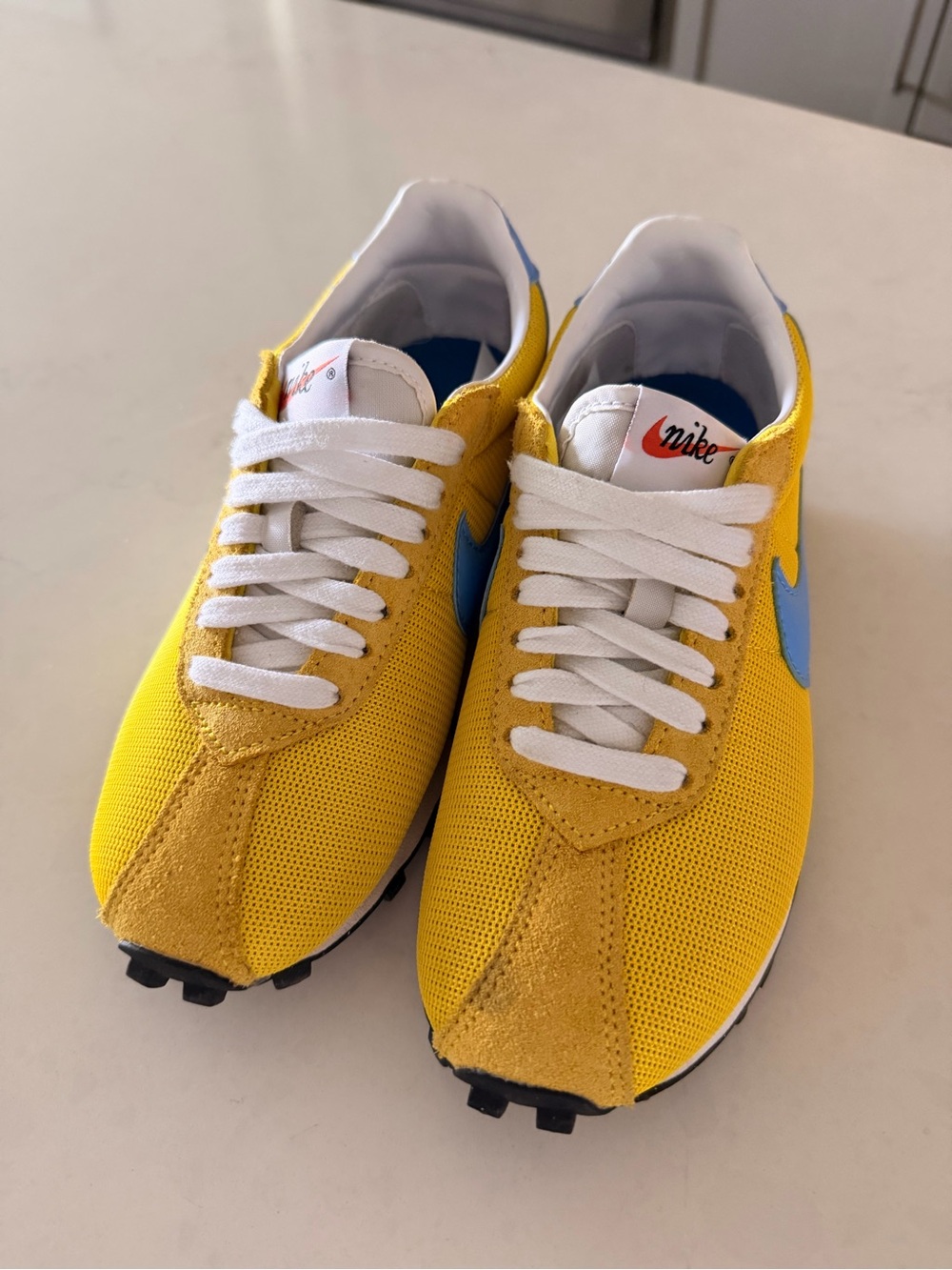 Nike Yellow with Blue Swoosh Casual Trainers
